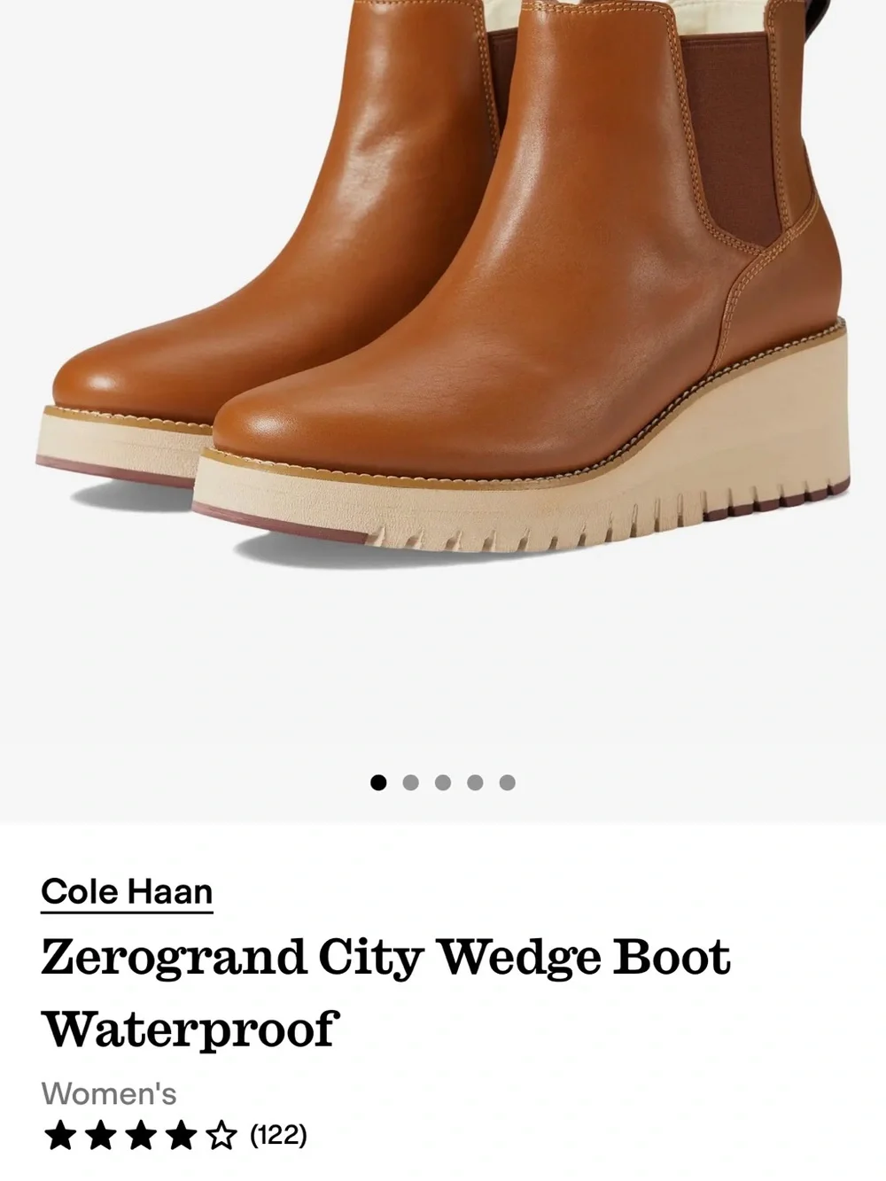 Cole Haan -Zerogrand City in Wedge Boots-in Waterproof Casual Style 10